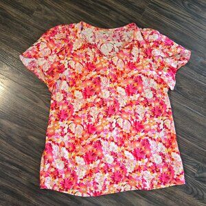 TIMESON 70s/Peasant Style Floral Tunic Blouse NWOT/SIZE L